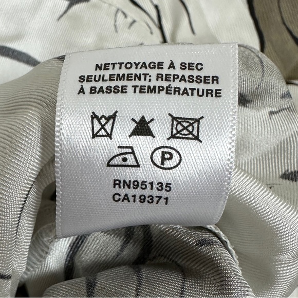 LAFAYETTE 148 Black and White Silk Shirt Size XS - Picture 6 of 6